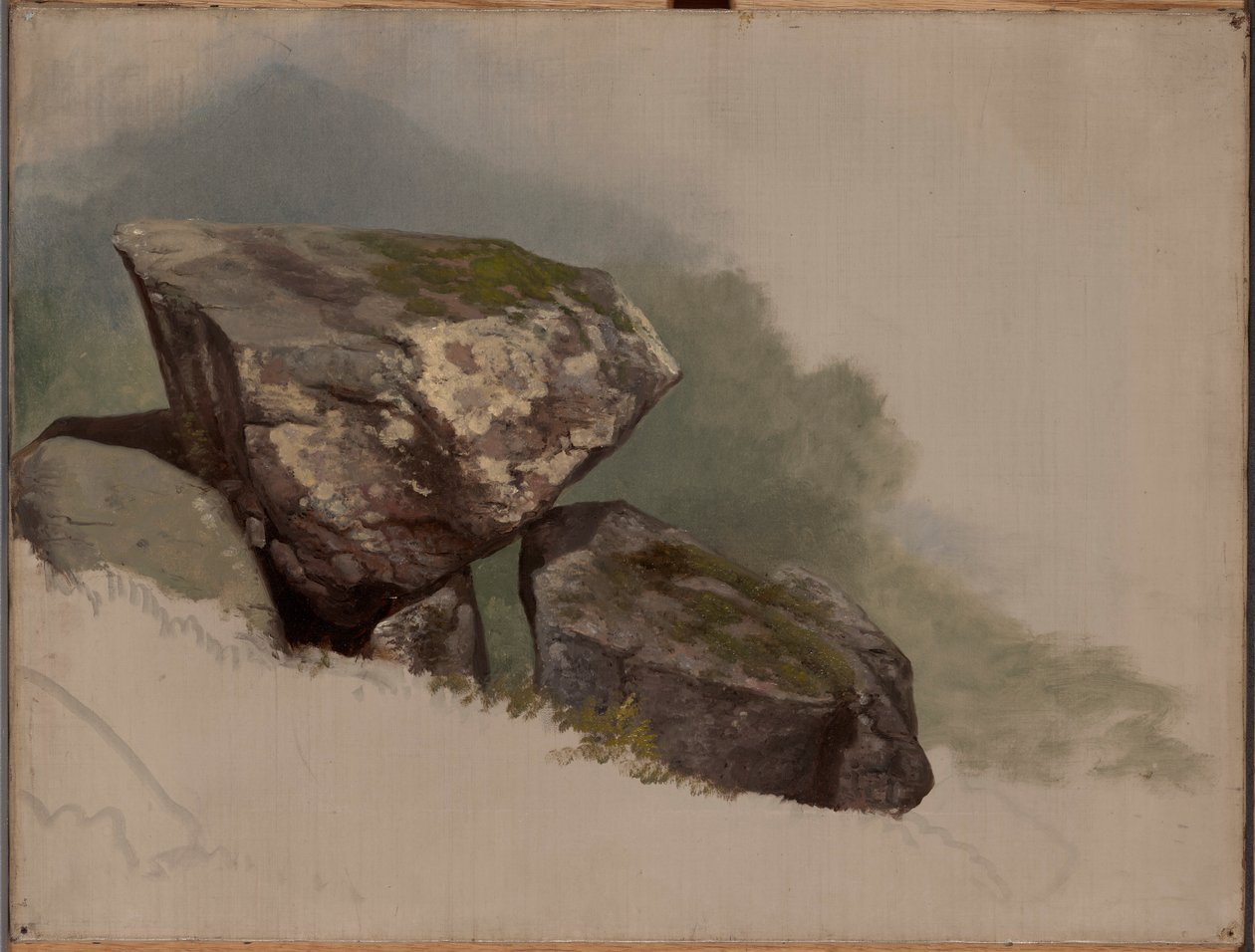 Studie af en klippe af Asher Brown Durand