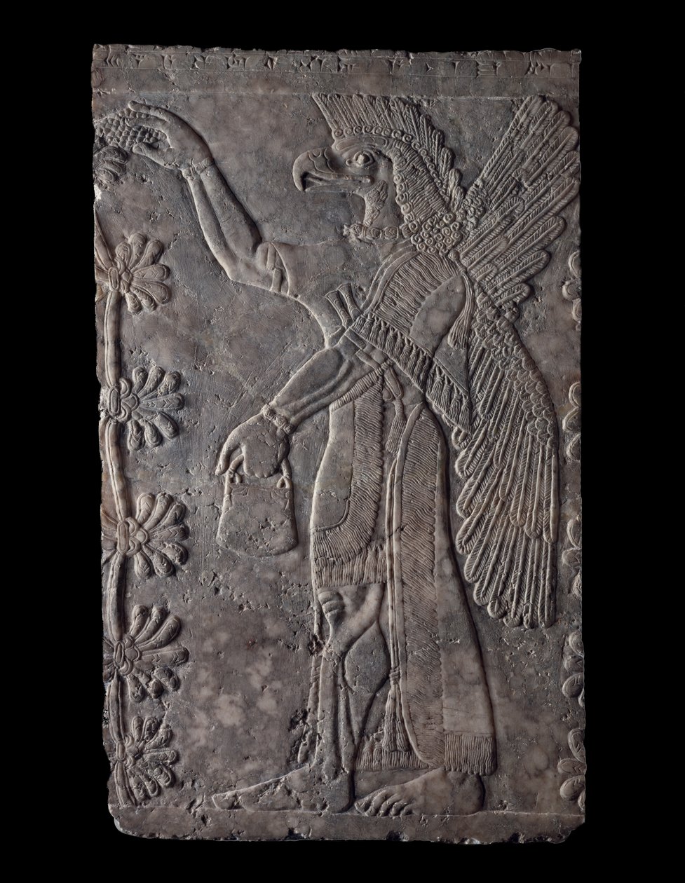 Ørnehovedet vingefigur, 875-60 f.Kr. (gips) af Assyrian