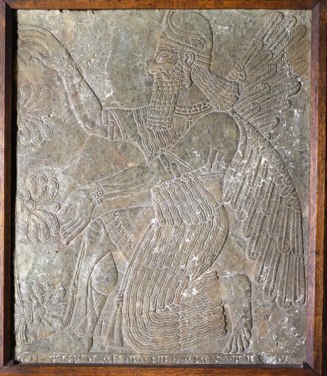 Stenplade forestillende Kong Ashurbanipal I (668-626 f.Kr.) af Assyrian