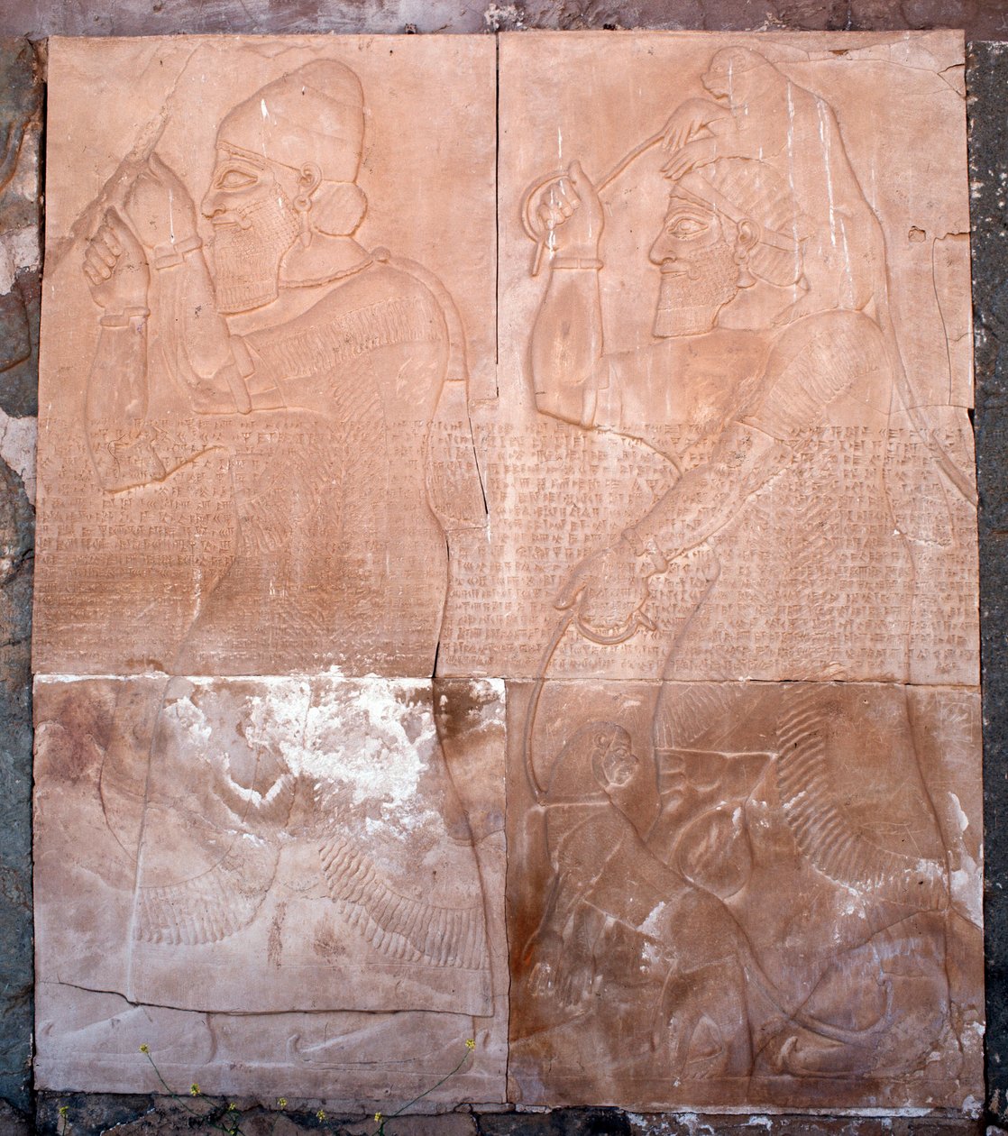 Udsigt over et relief, 9.-7. århundrede f.Kr af Assyrian