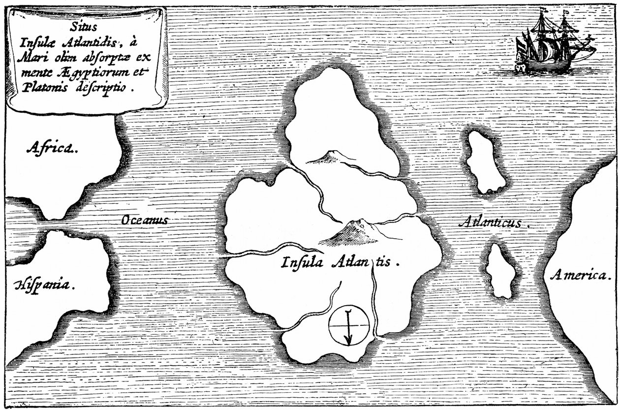 Kort over Atlantis, fra 