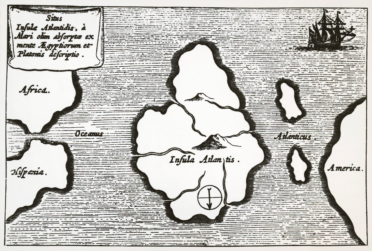 Kort over Atlantis, fra 