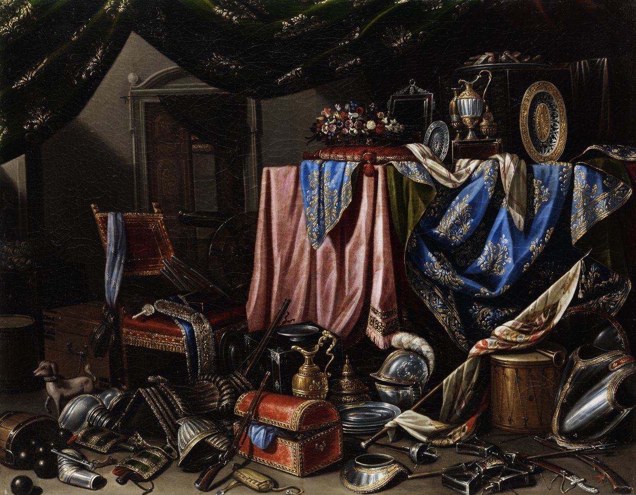 Ostentiøst stilleben af Attributed to Carlo Manier