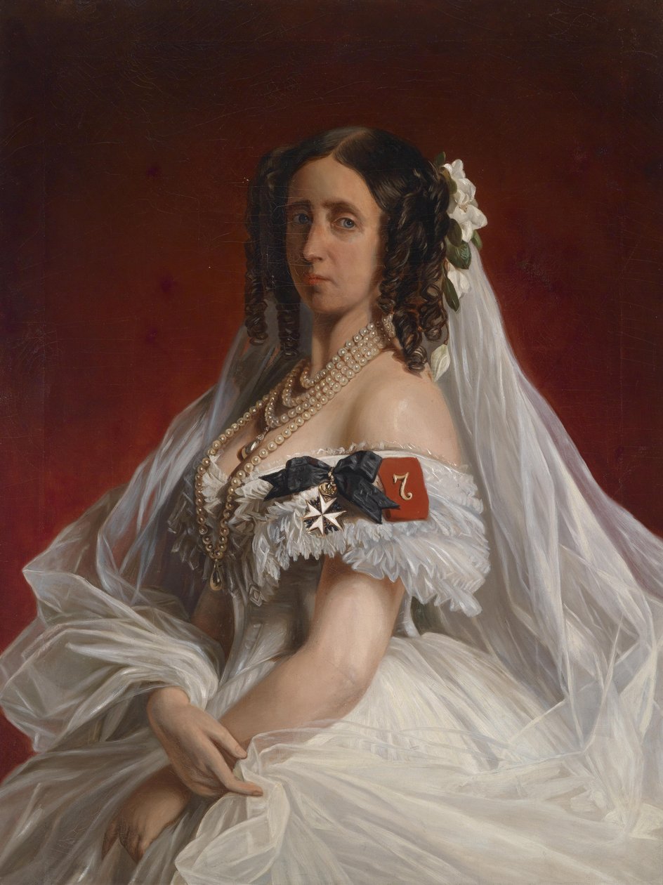 Portræt af prinsesse Marie Luise Alexandrine af Preussen, født prinsesse af Saxe-Weimar og Eisenach (1808-1877) af Franz Xaver Winterhalter
