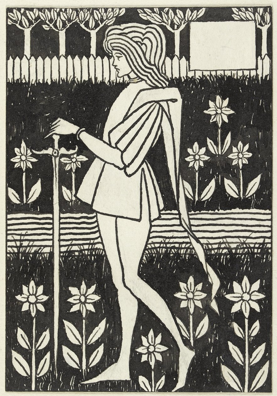 En side (pen og sort blæk på hvidt papir) af Aubrey Beardsley