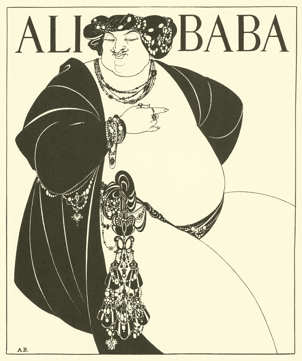 Ali Baba (litografi) af Aubrey (after) Beardsley