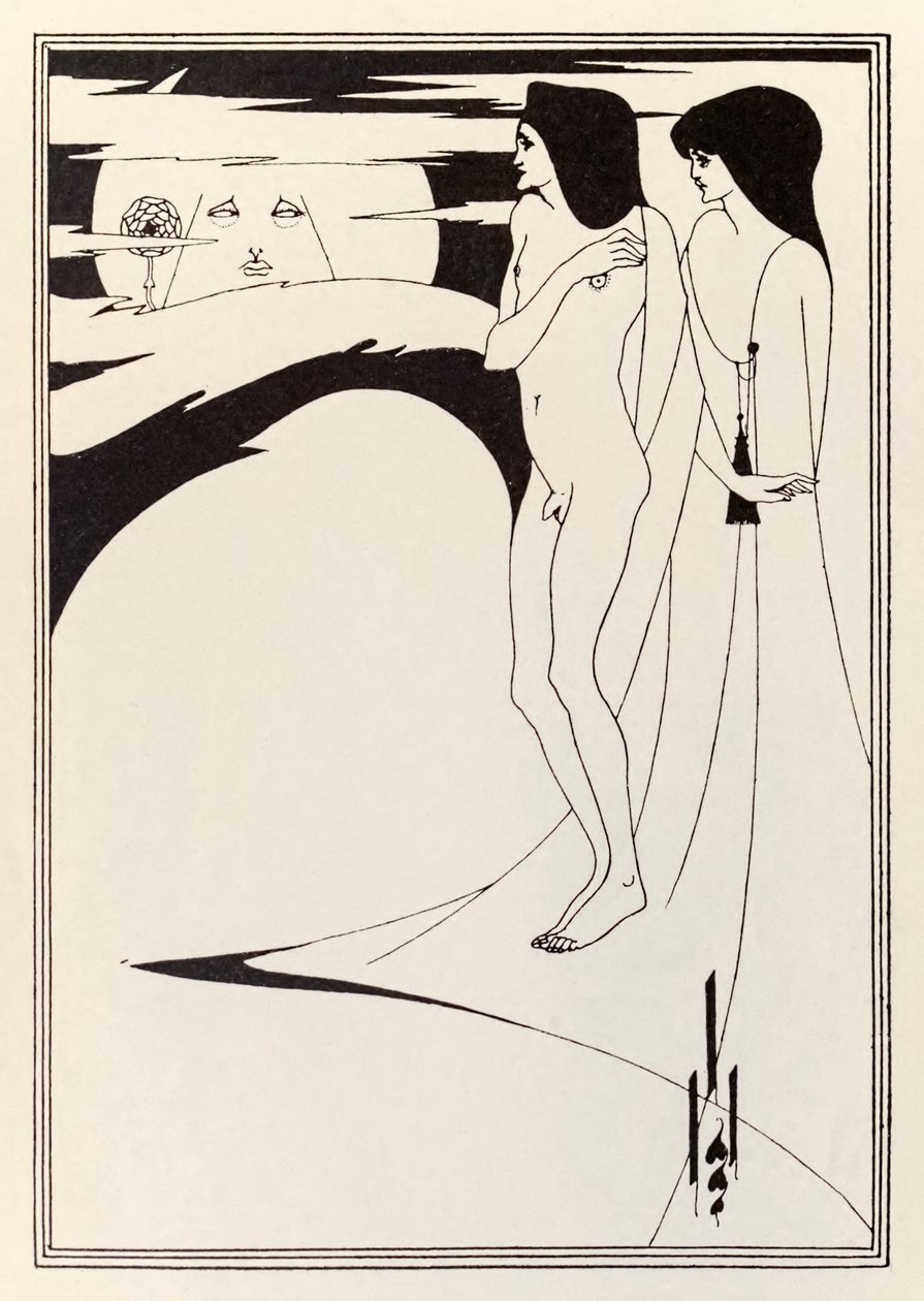 "Kvinden og månen" af Aubrey Beardsley