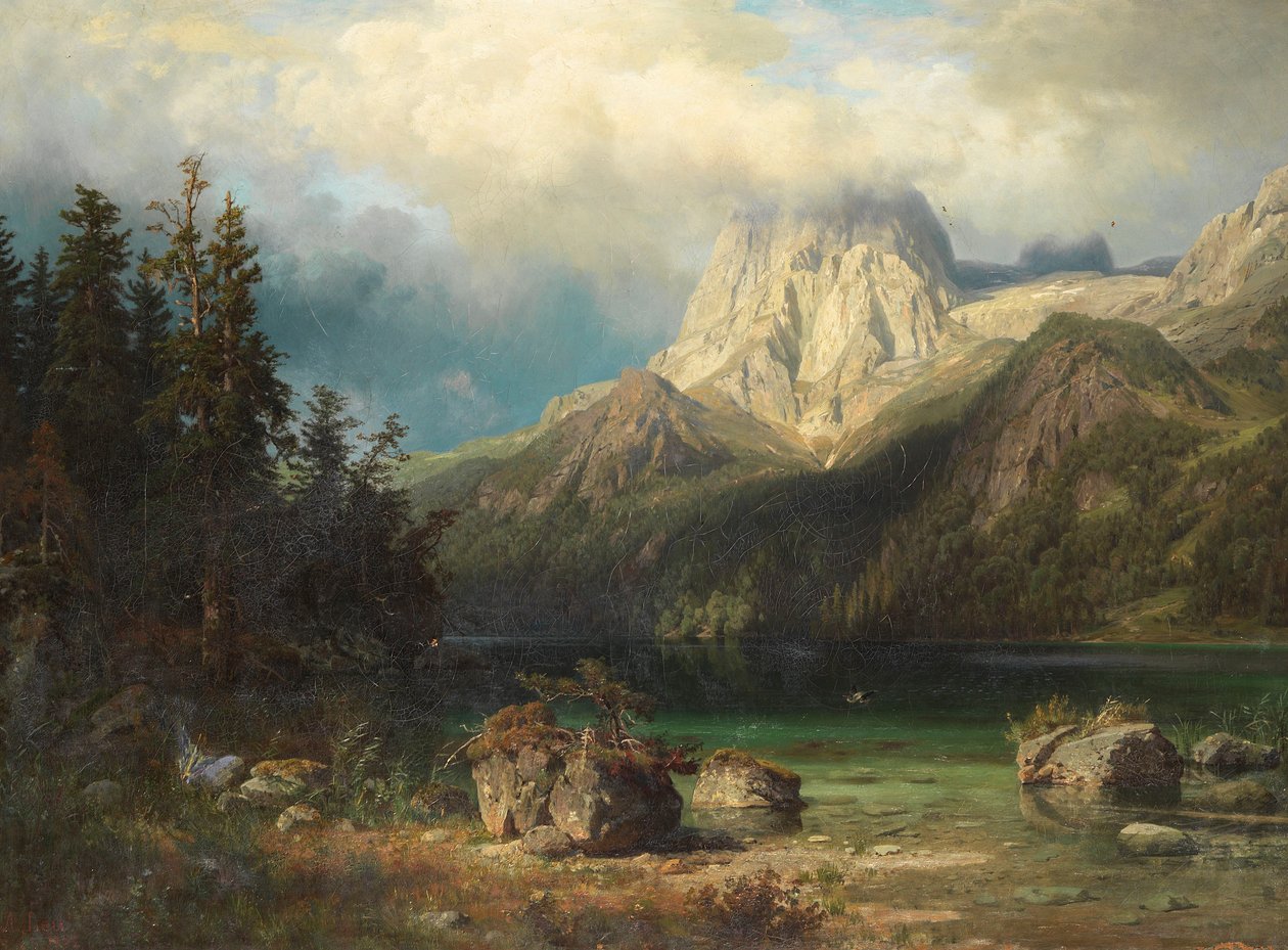 Bjerglandskab af August Wilhelm Leu