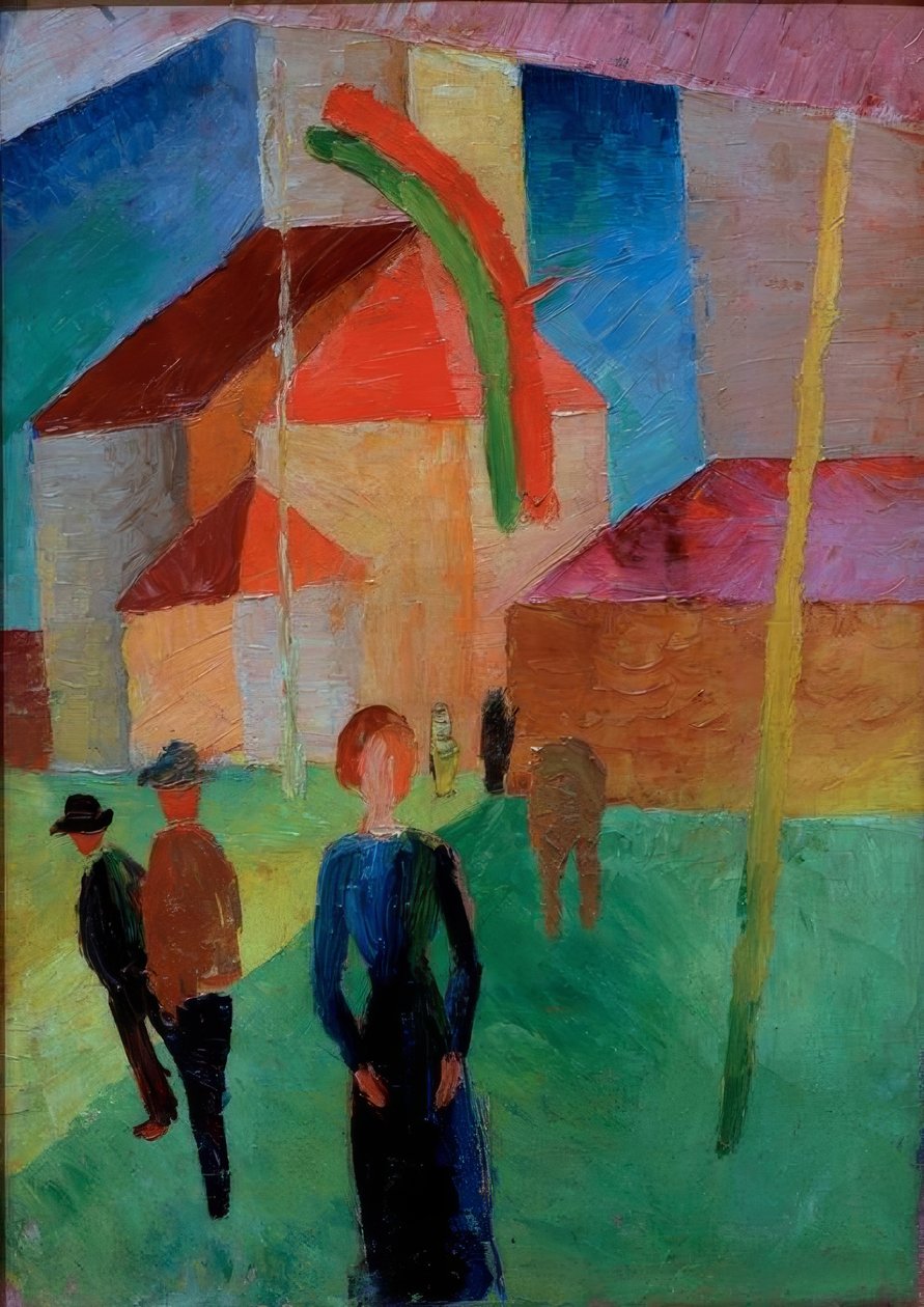 Flagget kirke af August Macke