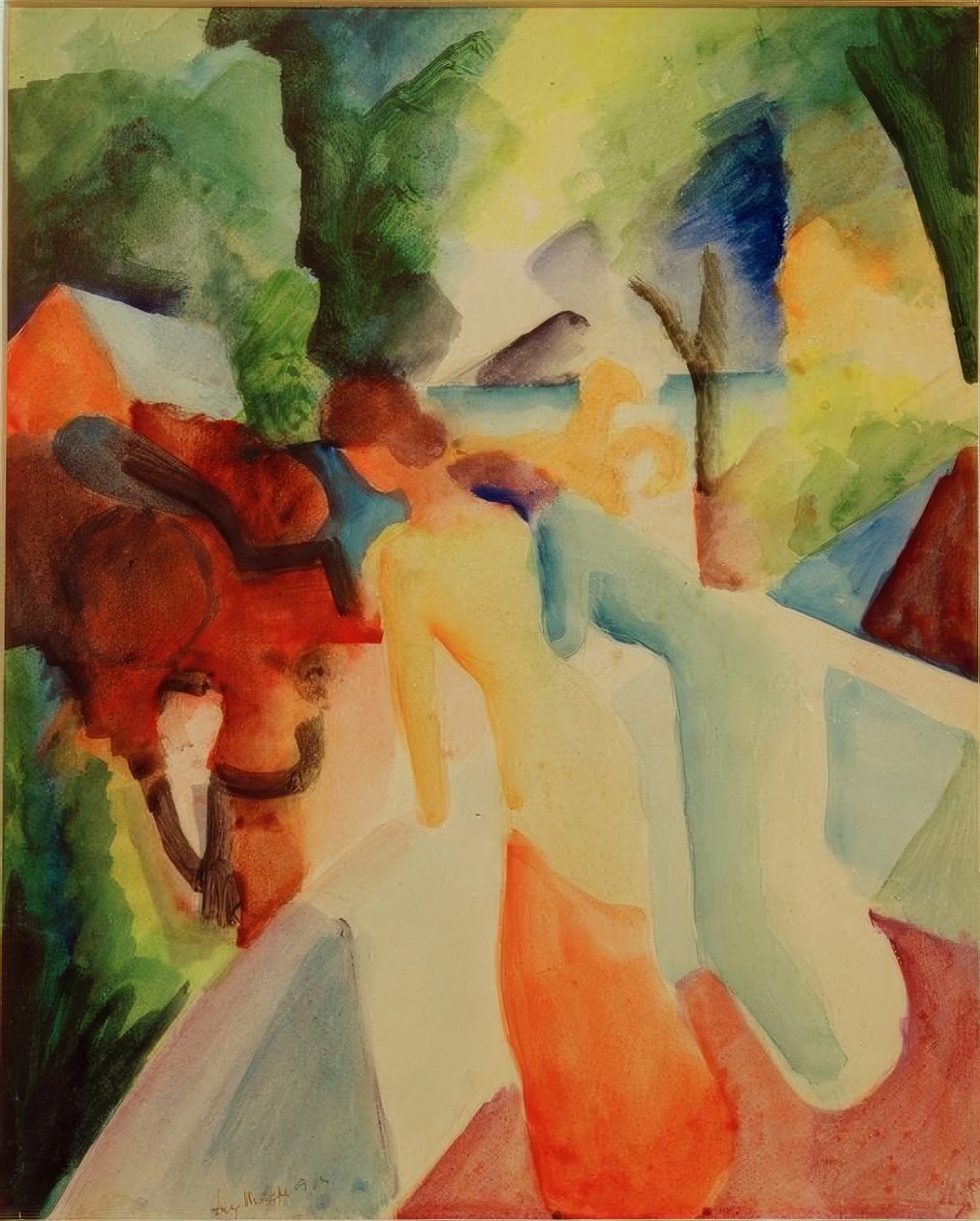 Hilsen fra altanen af August Macke
