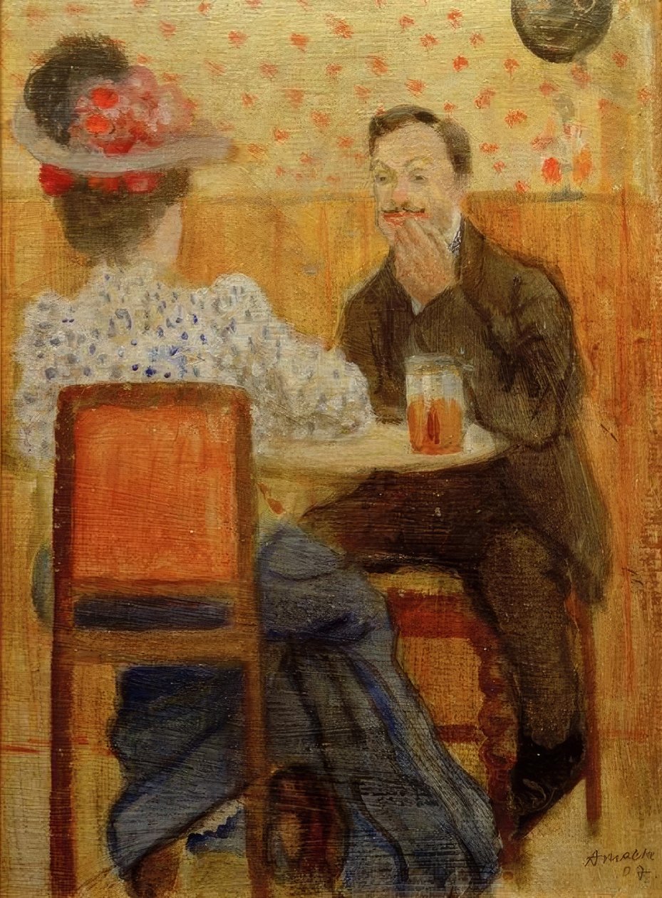 Par ved ølbordet af August Macke