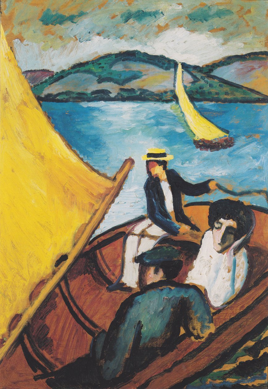 Sejlbåd på Tegernsee af August Macke