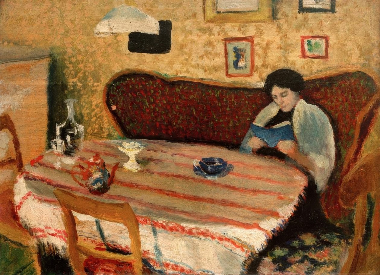 Vores stue i Tegernsee af August Macke