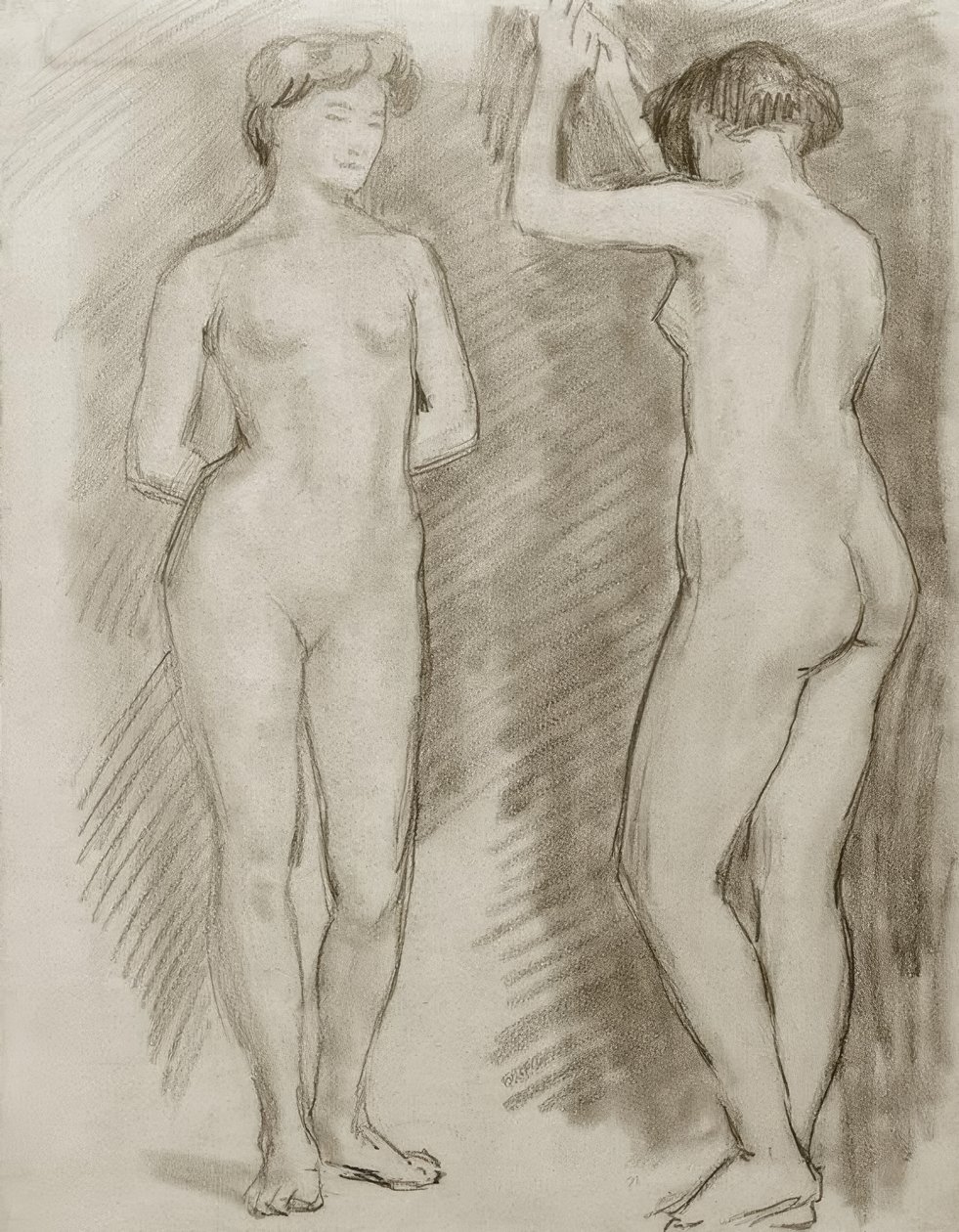 Kvindelige nøgenbilleder af August Macke