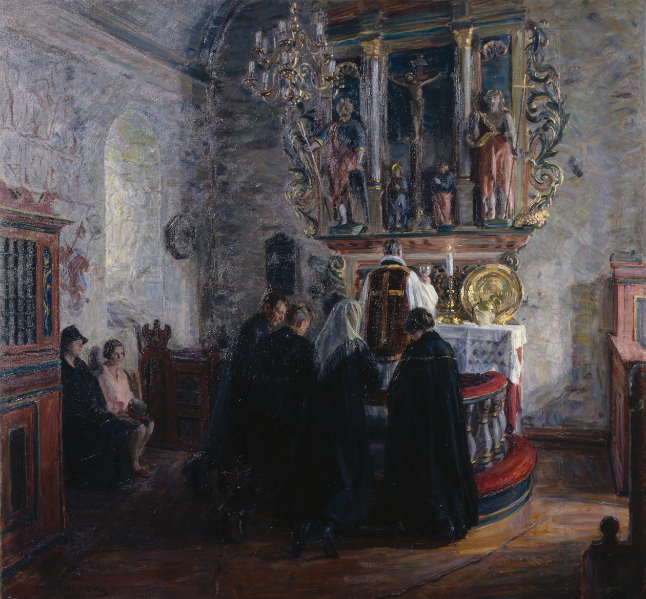 Nadver, Dale Kirke i Luster af August Eiebakke
