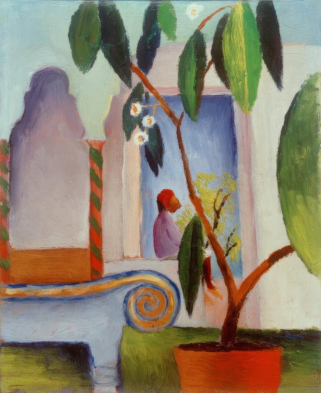 Arabisk cafe (lille tyrkisk) af August Macke