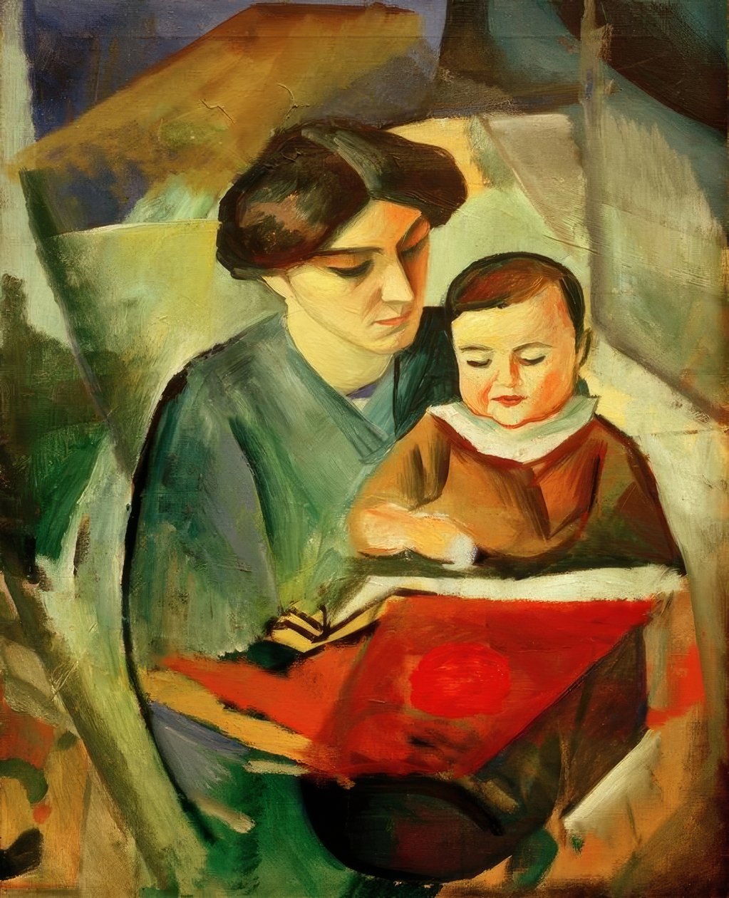 Elisabeth og Walterchen af August Macke