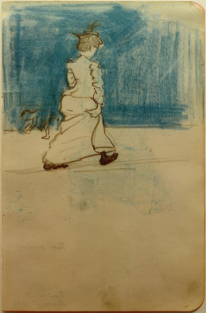 Kvinde på gaden II af August Macke