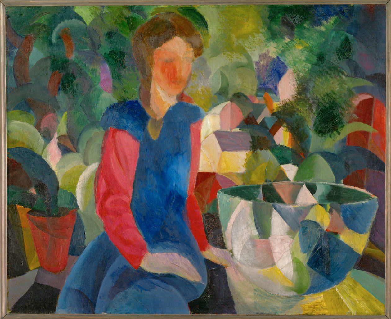 Pige med fiskeskål af August Macke
