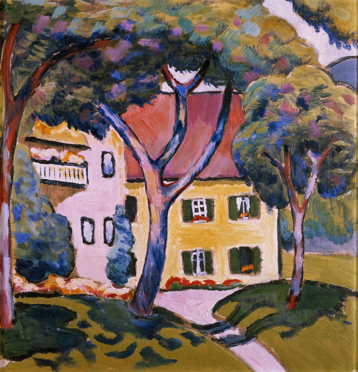 Hus i et Landskab af August Macke