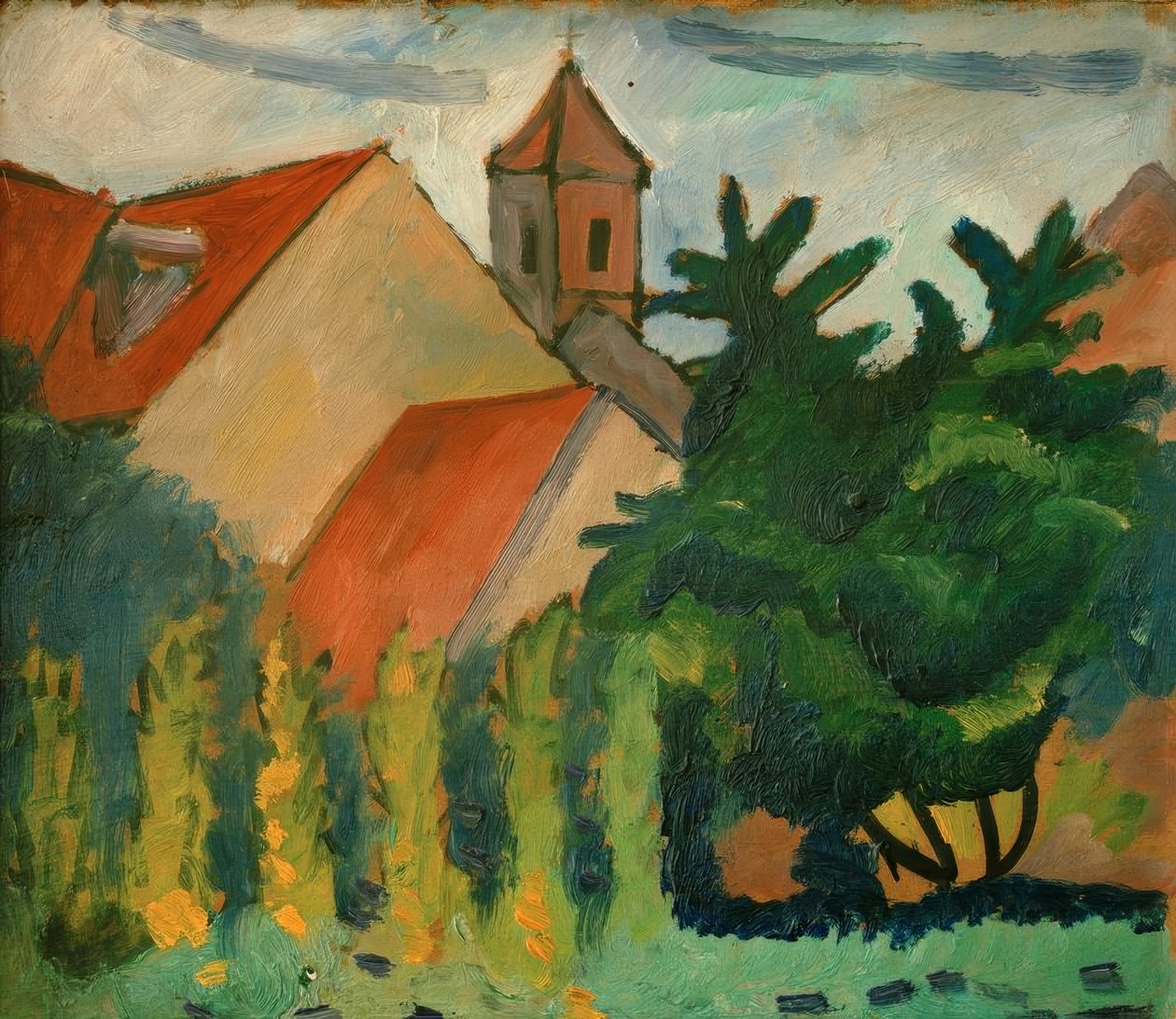 Kirke i Kandern af August Macke