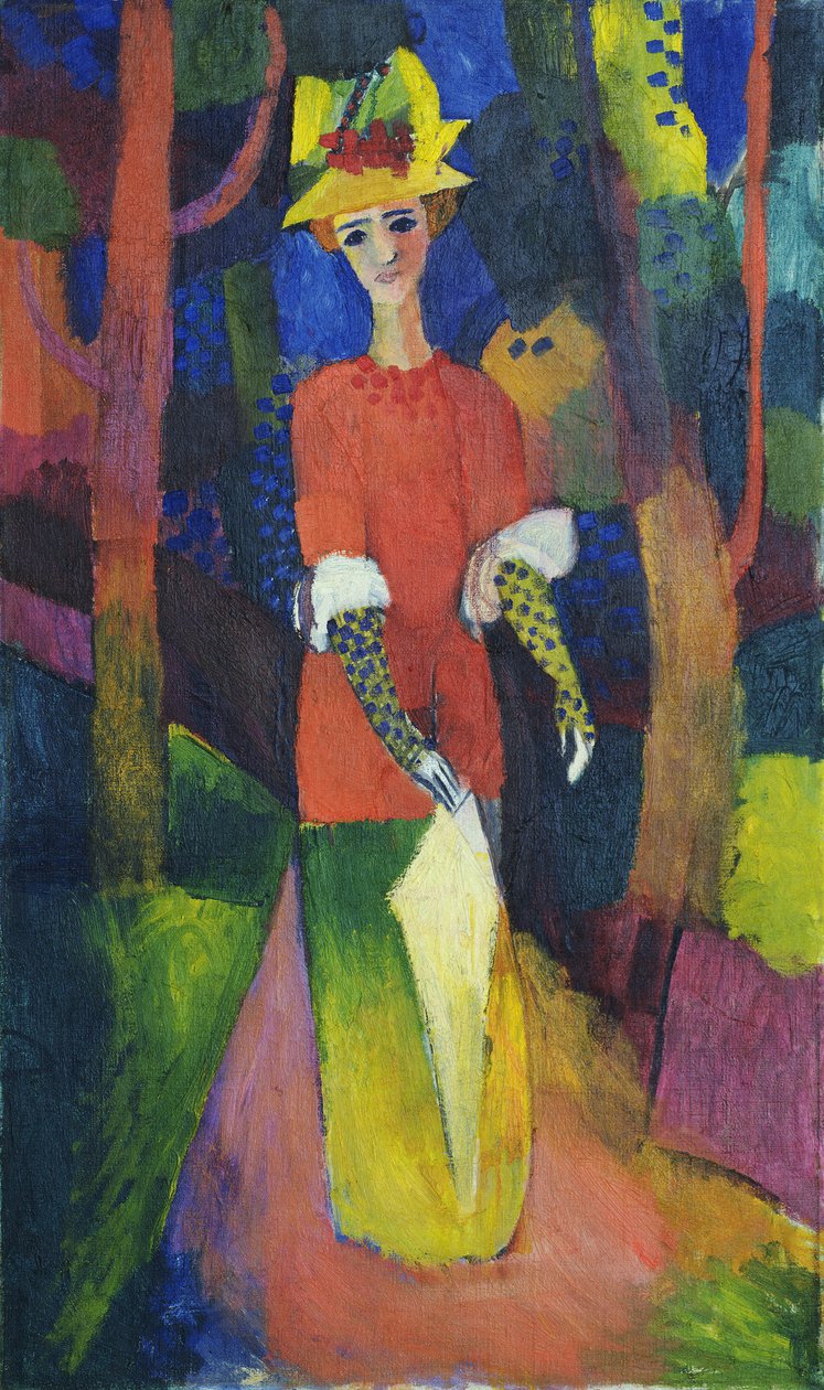 Lady in a Park af August Macke