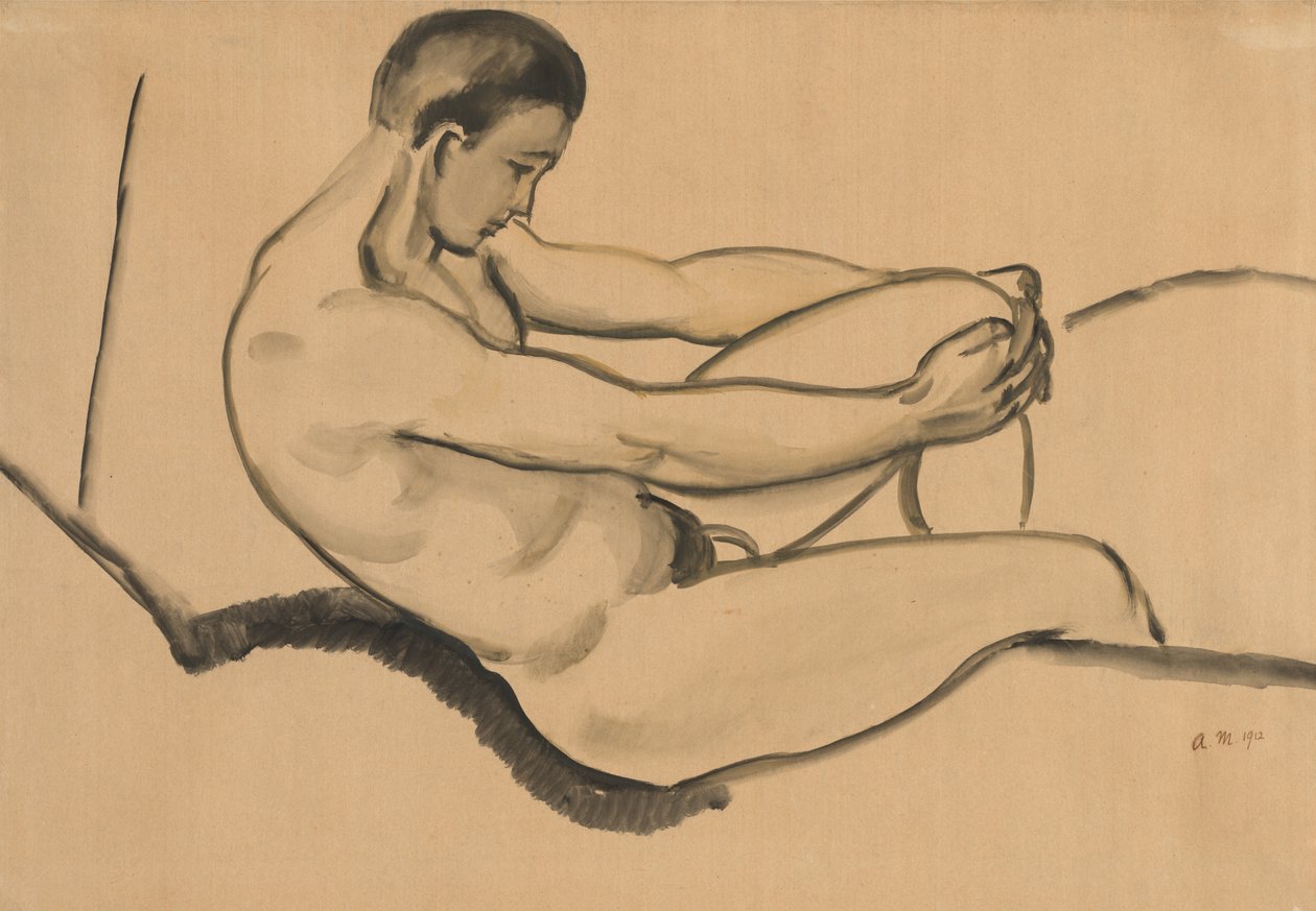 Mand nøgen af August Macke