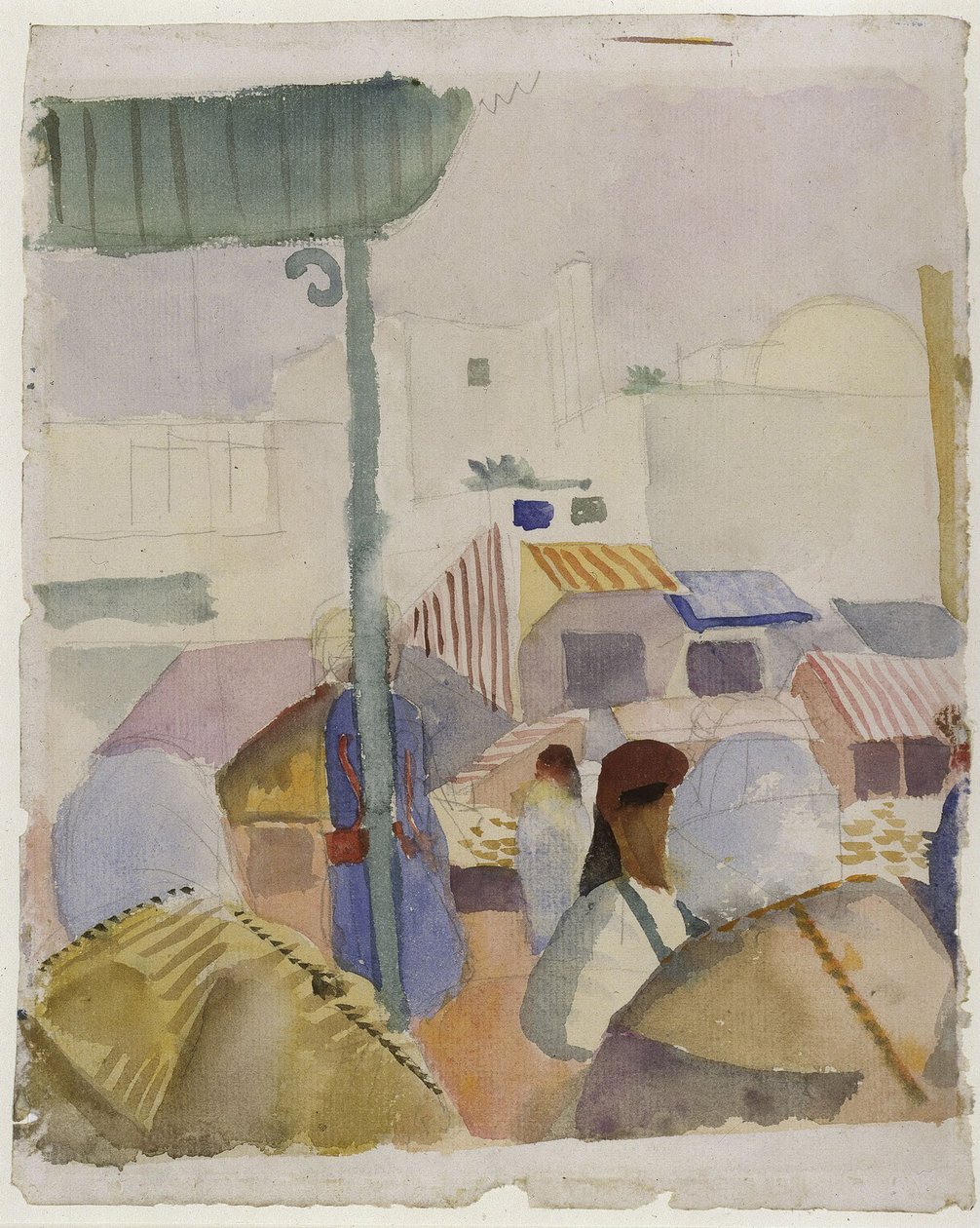 Marked i Tunis II, 1914 af August Macke