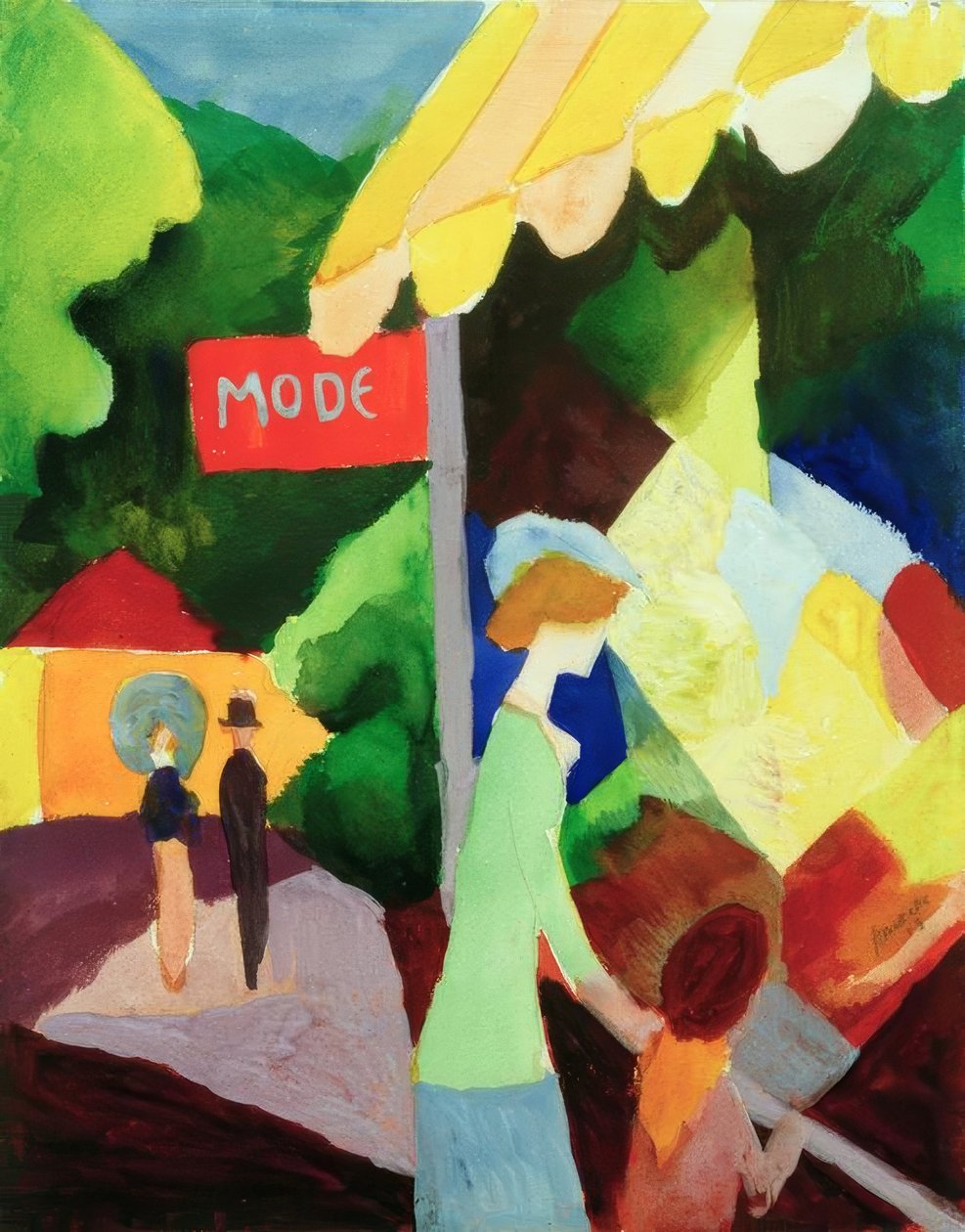 Vindue i en modebutik af August Macke