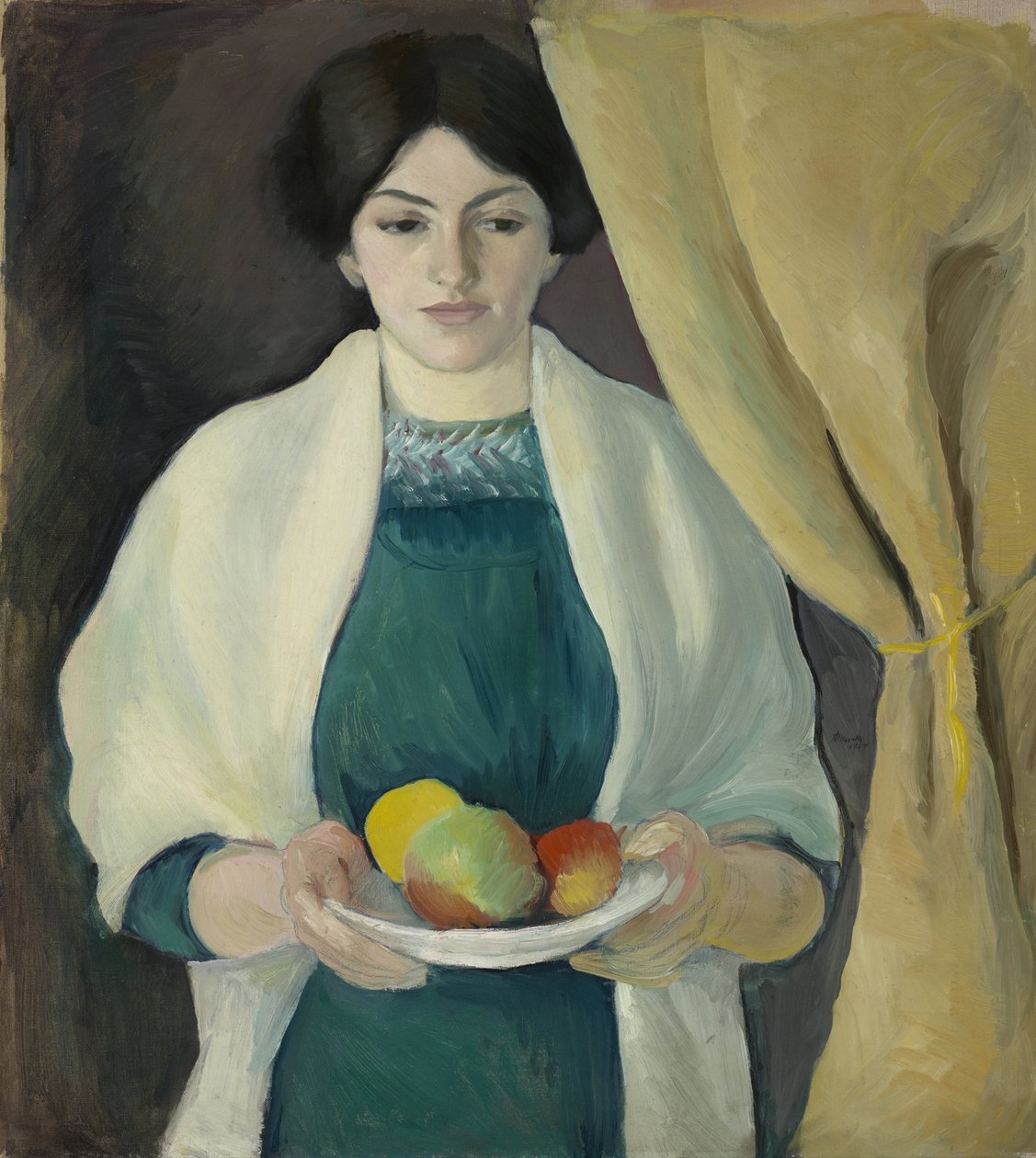 Portræt med æbler af August Macke