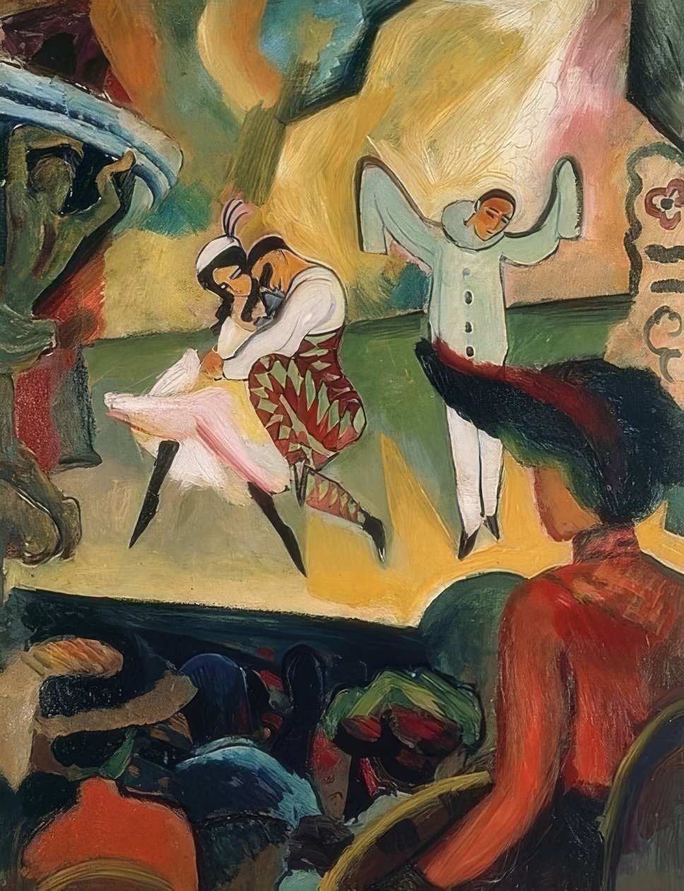 Russisk ballet I. 1912 af August Macke