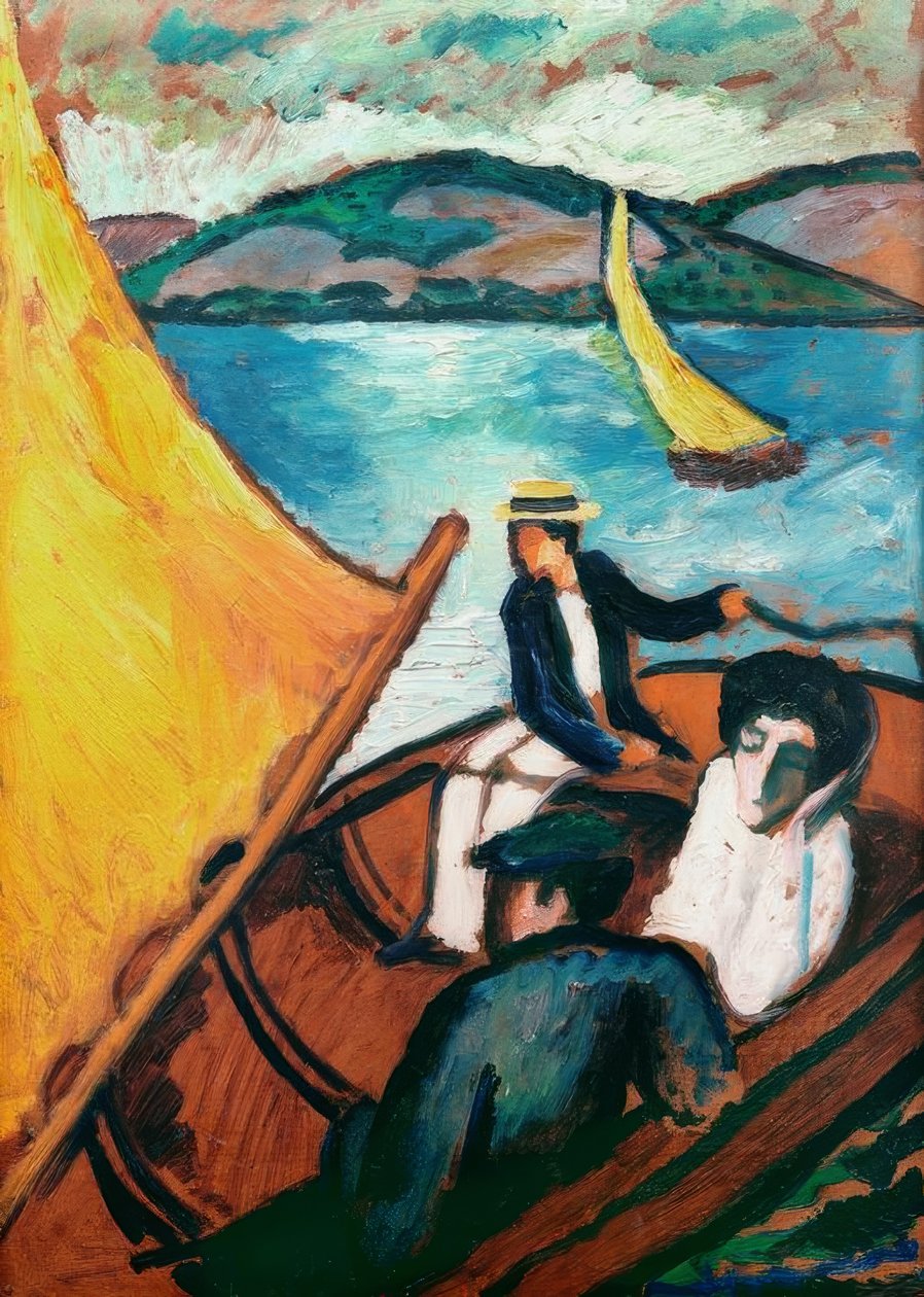 Sejlbåd, Tegernsee af August Macke
