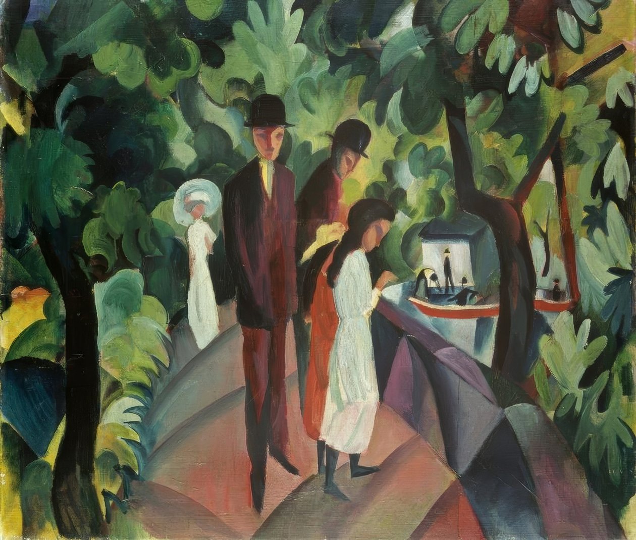 Gå på broen af August Macke