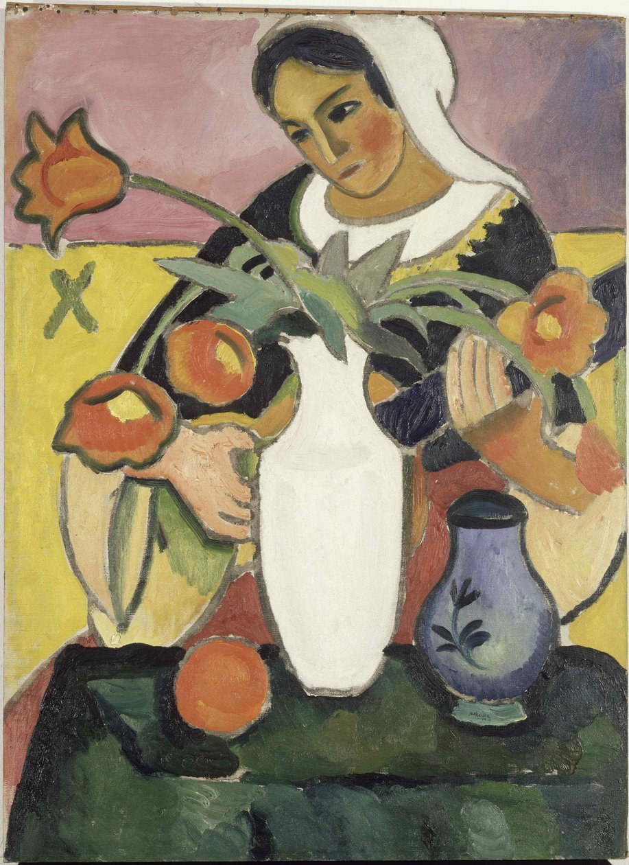 Lutespilleren, 1910. af August Macke