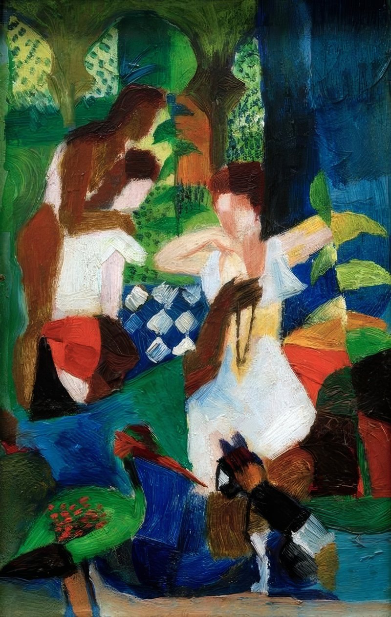Tyrkisk smykkeforhandler af August Macke