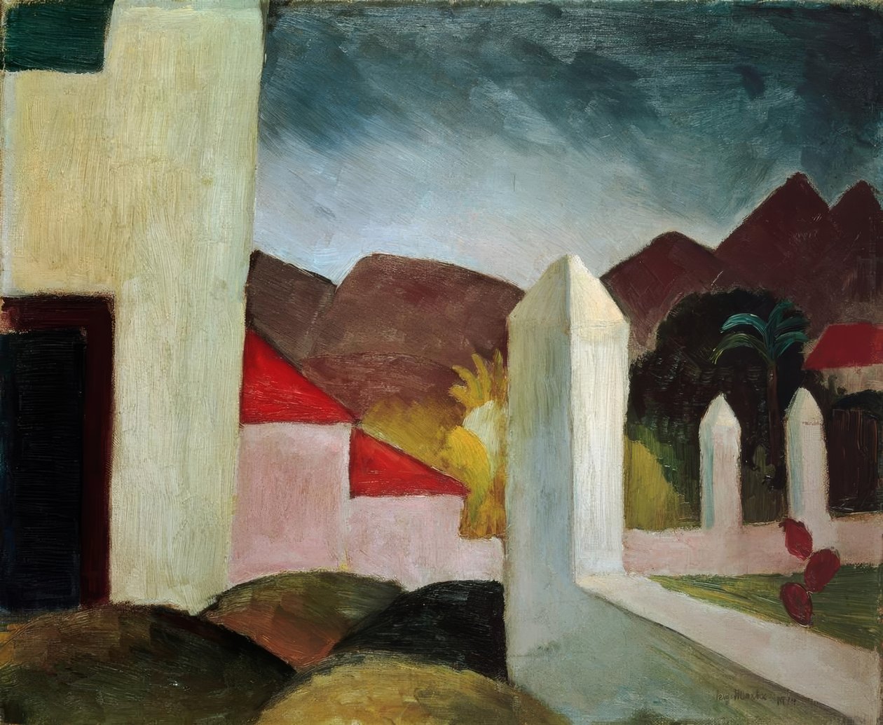 Tunesisk landskab af August Macke