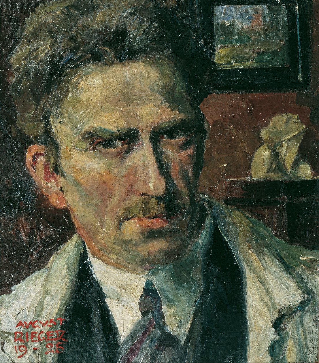 selvportræt af August Rieger