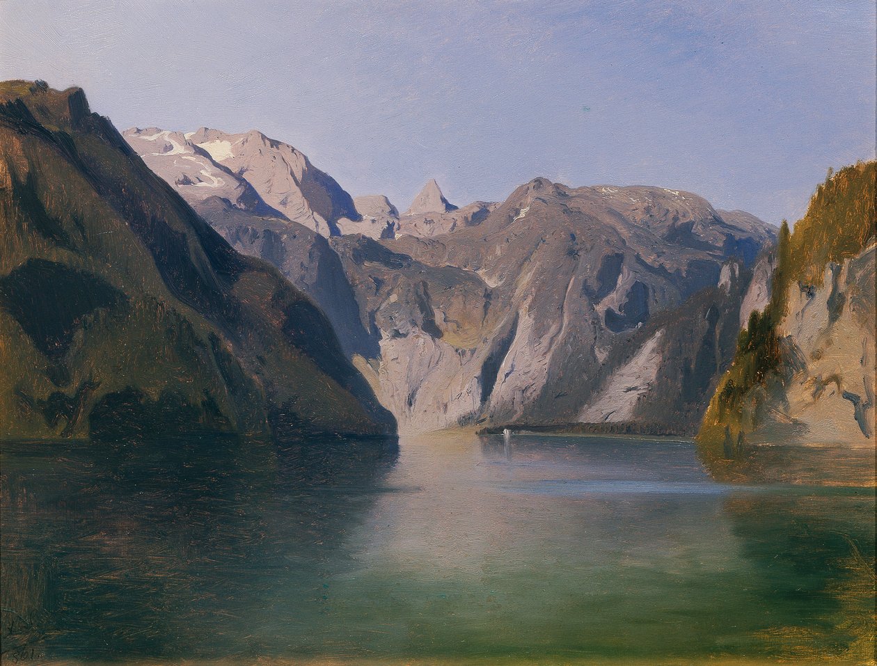 Udsigt over Koenigssee af August Schaeffer von Wienwald