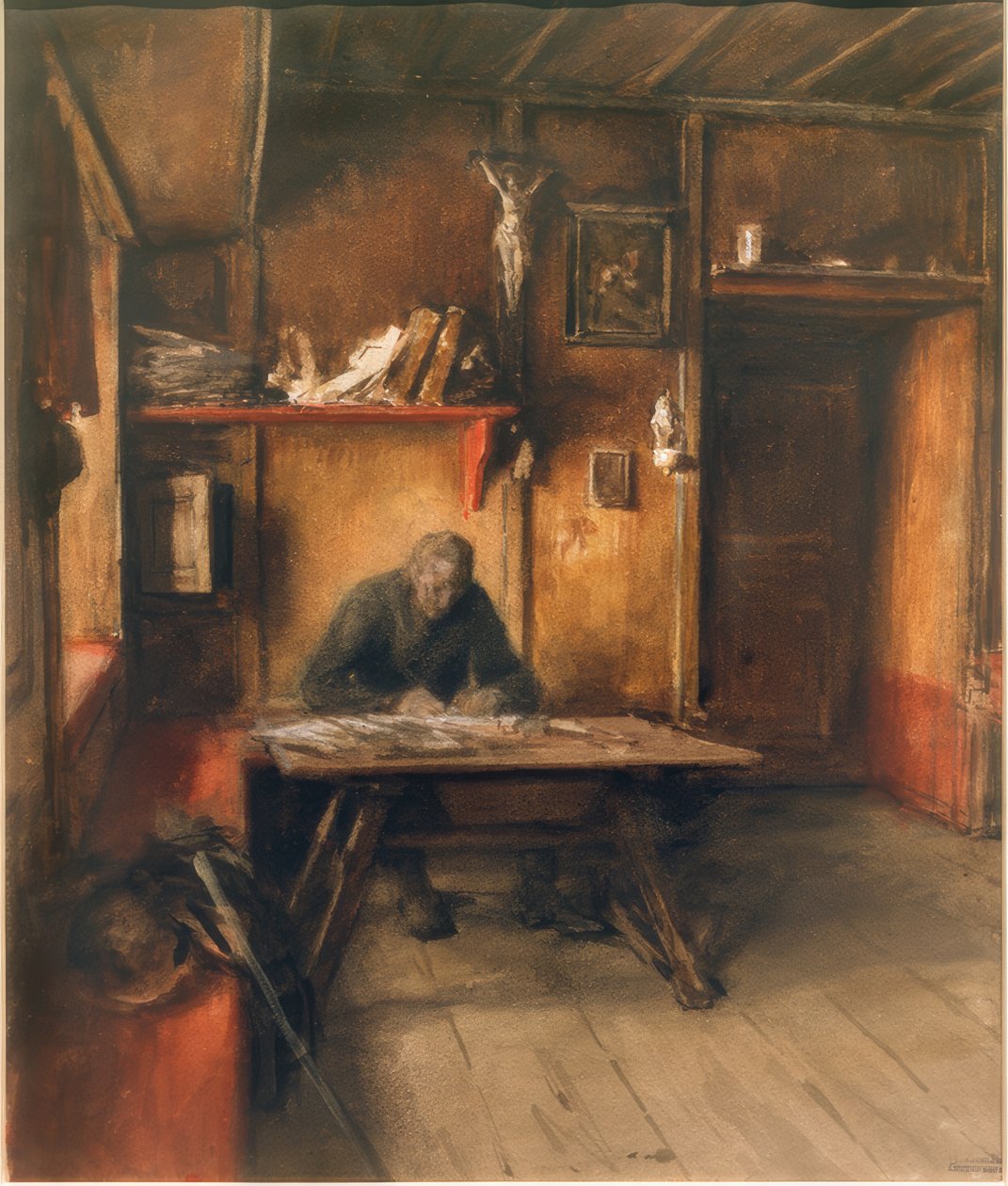 Landsbyskriveren af August von Pettenkofen