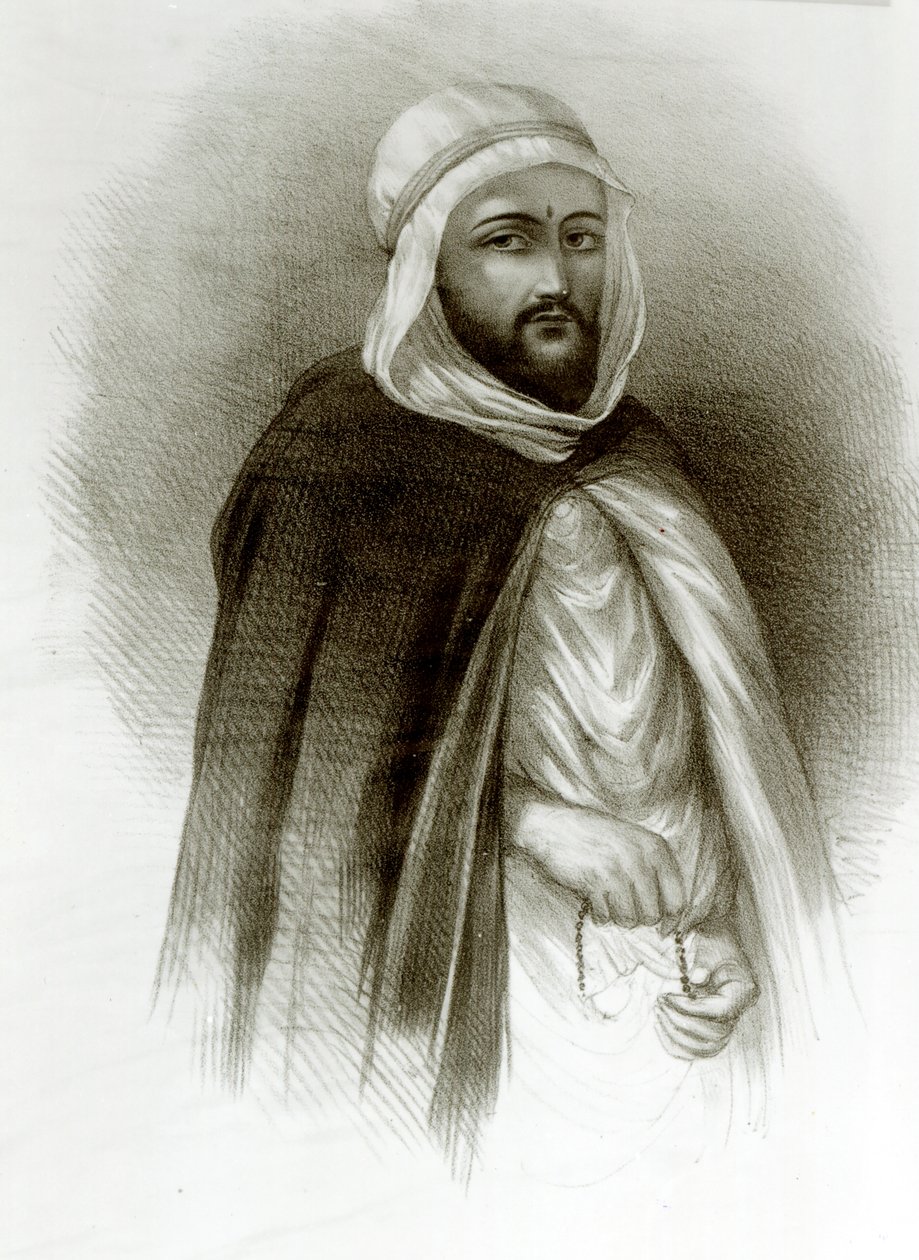 Portræt af F Abdul Qadir af Auguste Bry