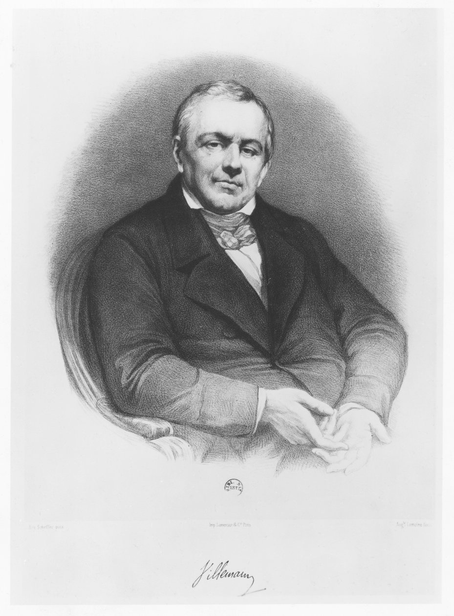Abel-Francois Villemain af Auguste Charles Lemoine