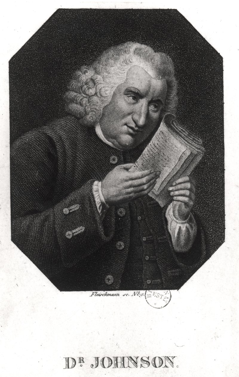 Dr. Samuel Johnson (1709-84) af Auguste Christian Fleischmann