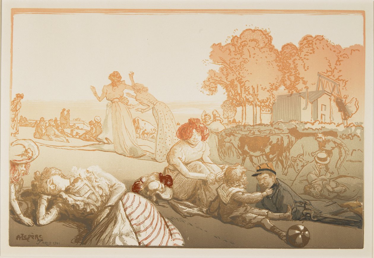 Modern Bucolic, 1901 af Auguste Louis Lepère