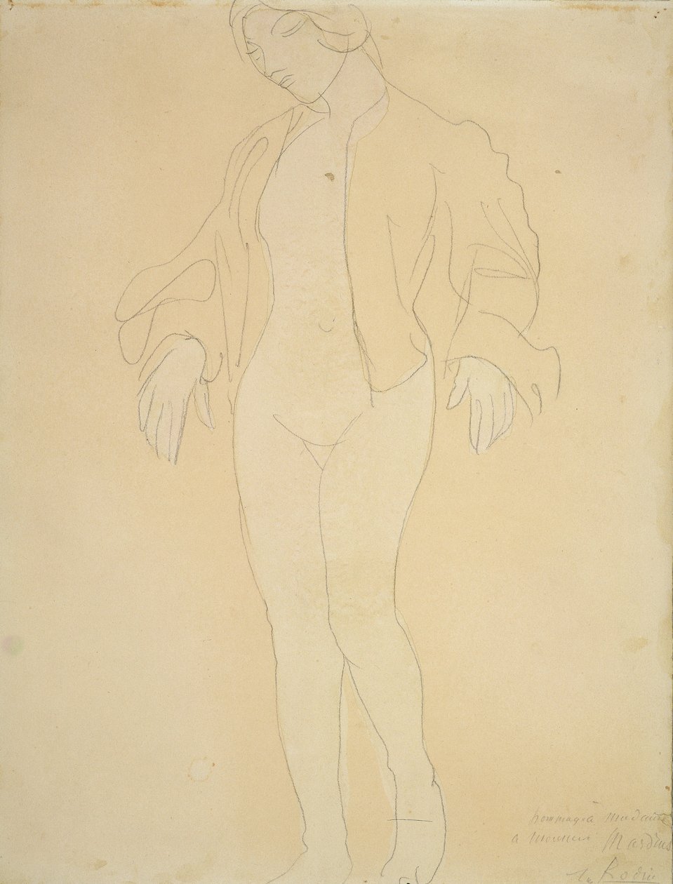 En kvindelig nøgen danser af Auguste Rodin