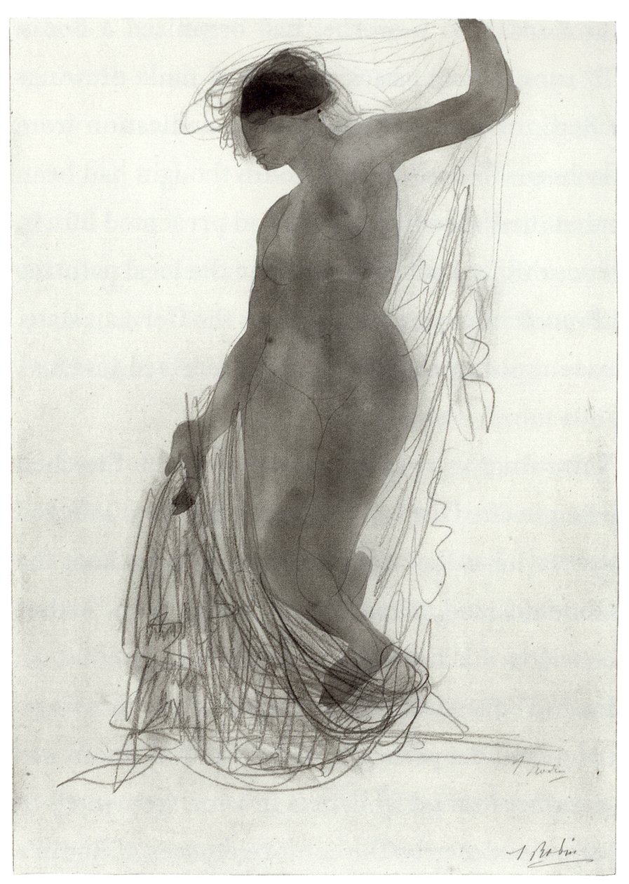 Nøgen med Draperiesn af Auguste Rodin