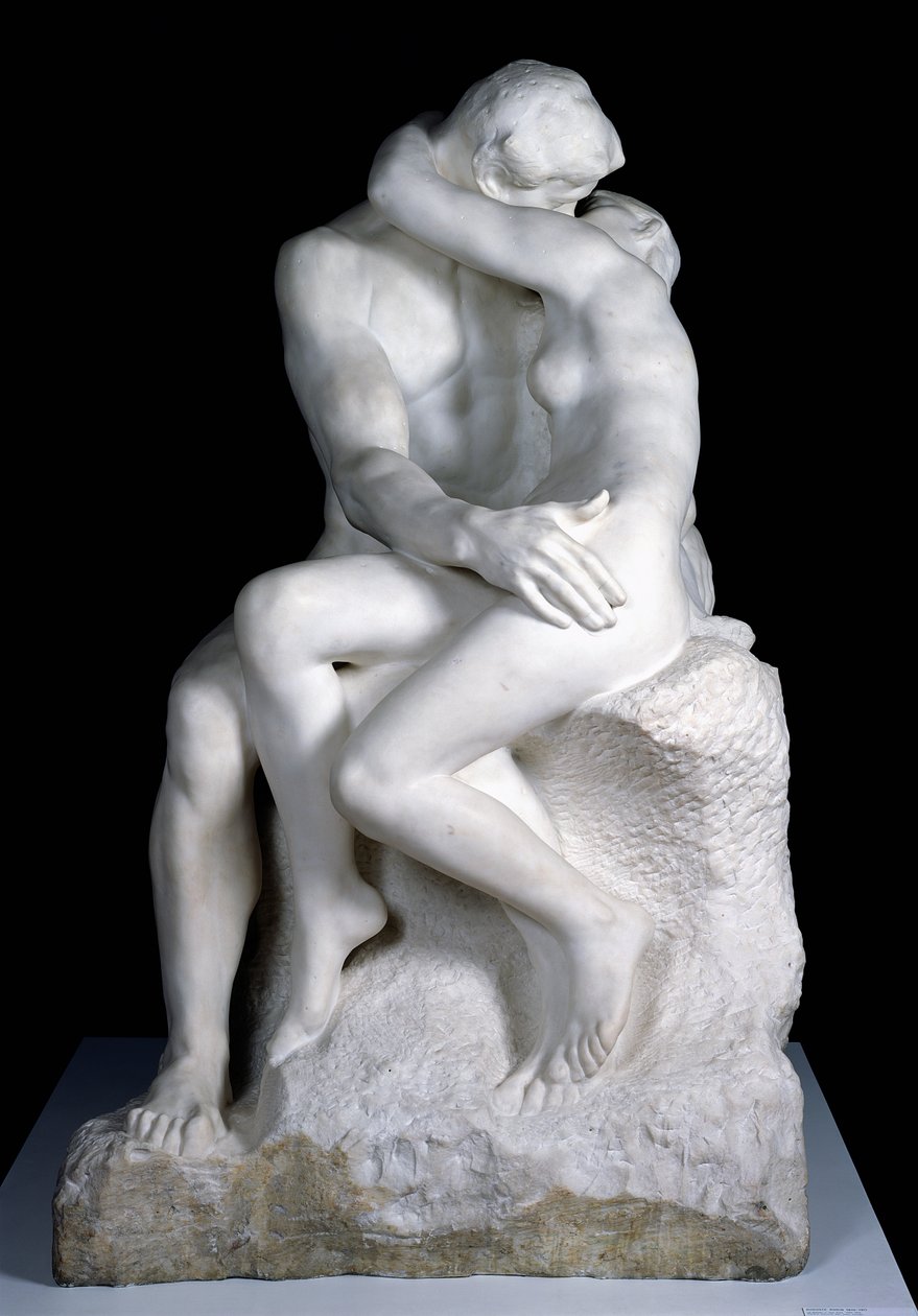 Kysset, 1888-98 (marmor) (se også 190950) af Auguste Rodin