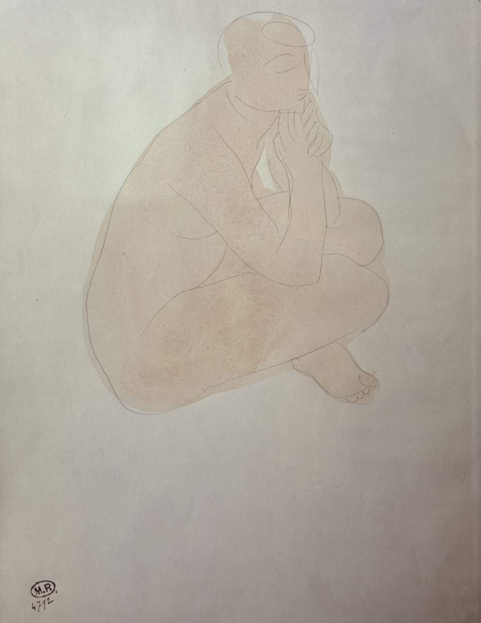 Kvinde, der sidder på kryds og tværs af Auguste Rodin