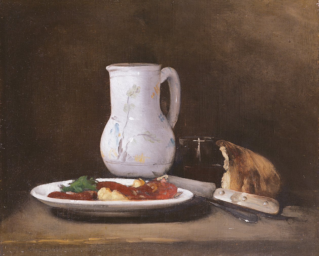 Stilleben, 1861 af Auguste Theodule Ribot