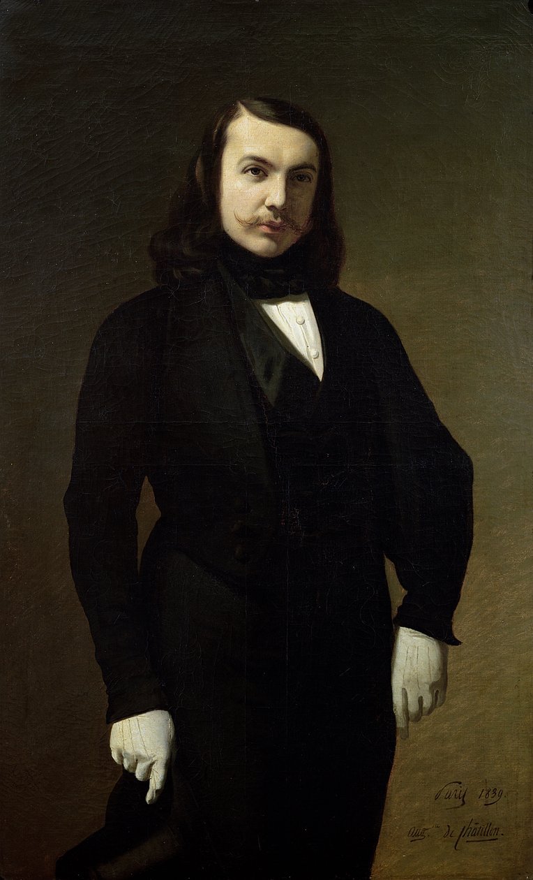 Portræt af Theophile Gautier (1811-72), 1839 af Auguste de Chatillon