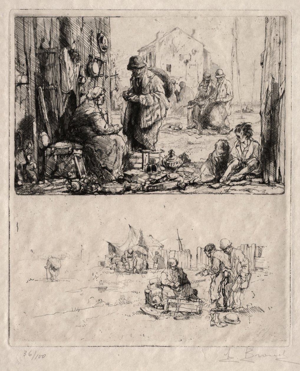 På fæstningsværket ved Saint-Ouen af Auguste Brouet